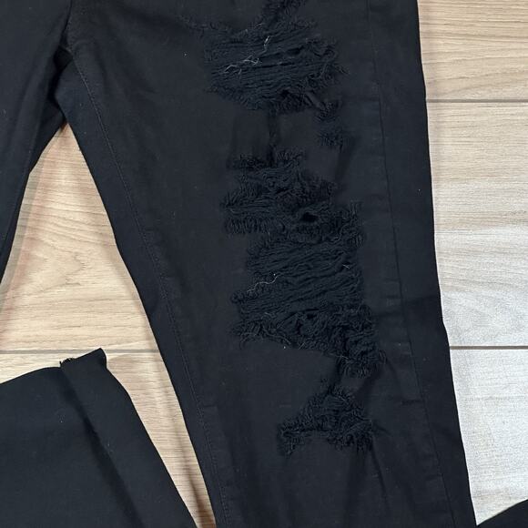 AGOLDEJeans Size 28 Sophie‎ High Rise High Waisted Skinny Jet Black - Picture 3 of 5